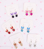1.5" Crystal Butterfly Dangle Earrings .70 each pair