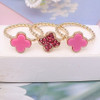 3 Piece Quatrefoil Rhinestone Stackable Ring Set .70 each set