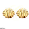 0.8" Stainless Steel Seashell Stud Earring .70 each pair