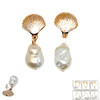2 Pair Seashell & Faux Pearl Drop Earrings .70 each set 
