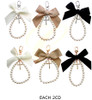 Pearl Wristlet Cross Keychain w/ Ribbon .70 each