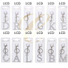 4.3" Initial Rhinestone Silver Charm Keychain .70 each