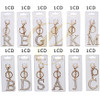 4.3" Initial Rhinestone Gold Charm Keychain .70 each