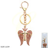 4.7" Rhinestone Angel Wing Cross Keychain/ Bag Charm .70 each