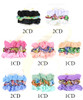 3 Pc Set Satin & Floral Hair Scrunchie .70 each set