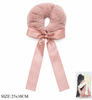 Plush Fuzzy Scrunchie with Long Satin Bow .70 each