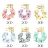 3 Pc Butterfly Printed Scrunchie & Snap Clips Hair Accessory Set .70 each set