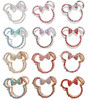1.7" Novelty Stone Casting Gold & Silver Hair Jaw Clip Asst Colors .70 each