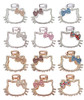 1.7" Stone Casting Gold & Silver Hair Jaw Clip Asst Colors .70 each
