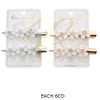 3" 2 Pc Set Gold & Silver Salon Clips w/ Stone Flower .70 per set
