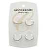 4 Pc Set Silver Clear Rhinestone Stretch Toe Ring Set .70 per set
