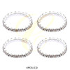 4 Pc Set Silver Clear Rhinestone Stretch Toe Ring Set .70 per set