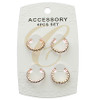4 Pc Set Gold Clear Rhinestone Stretch Toe Ring Set .70 per set