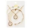 3 Pc Gold & Silver Hi Fashion Jewelry Set – Necklace, Bracelet & Earrings .72 each set