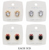 0.8" Cute Novelty Cubic Zirconia Stud Earrings .70 each pair