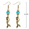 2.6" Mermaid Beaded Dangle Earrings .70 each pair
