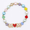MOM Multicolor Beaded Bracelet .70 each