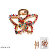 1.8" Multicolor Rhinestone Butterfly Mini Claw Clip .70 each