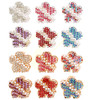 1.6" Rhinestone & Pearl Flower Mini Claw Clip .70 each
