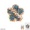 1.6" Rhinestone & Pearl Flower Mini Claw Clip .70 each