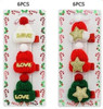 3 Pc Set Christmas Mini Knit Hat Hair Clips .70 each set