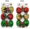 3.2" 3 Pc Set Sequin Christmas Bow Hair Clips .70 each set