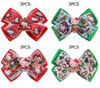 5.9" Christmas Novelty Bow Hair Clips .70 each