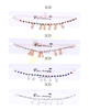 Turtle Charm Rhinestone Anklet .70 each
