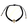 Black & White Cross Charm Adjustable Bracelet .70 each