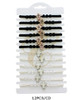 Black & White Cross Charm Adjustable Bracelet .70 each