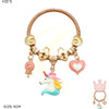 Kids Spring Style Unicorn, Candy & Love Charms Bangle Bracelet .70 each
