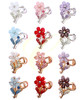 1.8" Flower Rhinestone Hair Claw Clip Gold & Silver .70 each