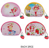 4.3" Strawberry Girl Coin Purse with Strawberry Charm Keyring .70 each