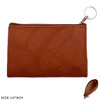 5.5" x 3.5" PU Leather Zip Coin Pouch w/ Key Ring .70 each