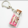 1.75" Sea Side Theme Glass Bottle Keychain w/ Sand & Shells .70 each