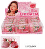 Strawberry-Shaped Moisturizing Lip Balm with Key Ring 12 pcs per display box $1.87 each 