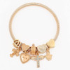 Spring Style Gold & Silver Christian Charm Bracelet .70 each