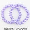 2 Pc Set 10mm Pastel Pearl Stretch Bracelet .70 each set