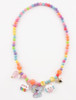 Kids Rainbow Beaded Necklace with Cute Bear, Cloud & Star Charms .70 each