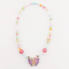 Kids Pastel Butterfly Beaded Necklace .70 each