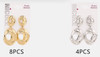 2.2" Organic Oval Drop Earrings .70 each pair