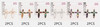 1.2" Multicolor Shell-Look Cross Stud Earrings .70 each pair