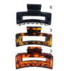 4.1" Open-Frame Claw Hair Clip Black & Tortoiseshell Assortment .70 each