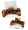 3.5" Tortoiseshell Claw Clip with Sparkle Teeth .70 each