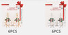 1.4" Pearl Christmas Wreath Dangle Earrings .70 each pair