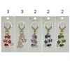 Rhinestone Butterfly & Heart Bag Charm / Keychain .70 each