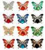 Rhinestone Butterfly Brooch Pin with Pearl Accent .70 each