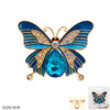Rhinestone Butterfly Brooch Pin with Pearl Accent .70 each