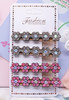 4 Pc Rhinestone Flower Hair Clip Set .70 each set