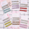 4 Pc Rhinestone Flower Hair Clip Set .70 each set